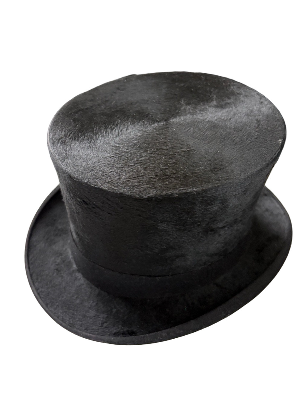 Rare Antique Authentic Black Top Hat Linney London / L.J. Applegate